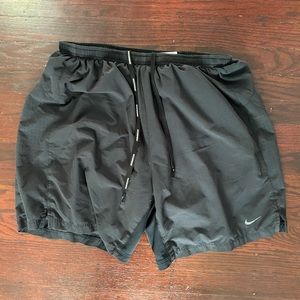 Nike black running shorts size large
